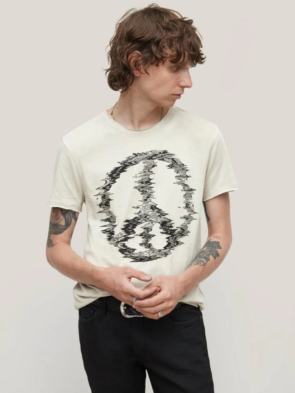 John Varvatos Distorted Peace tee Medium